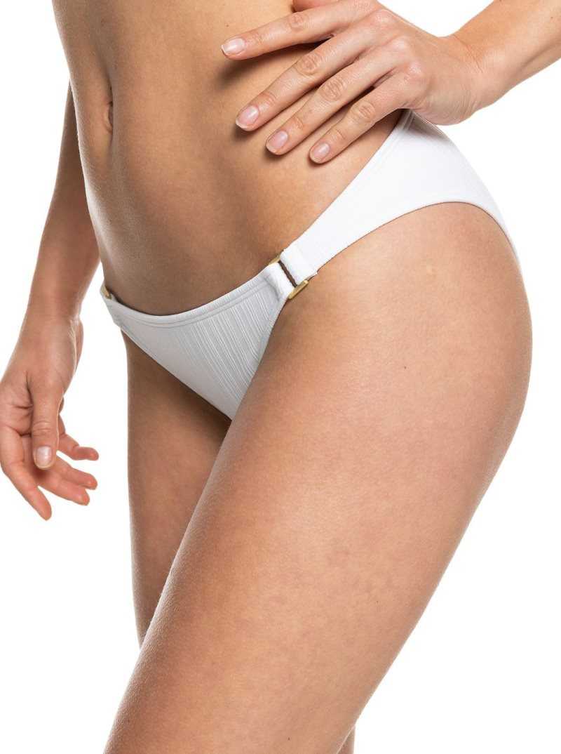 Roxy Shadow In The Sun Hipster Bikini Bottoms Bright White | MJHXZ-2713