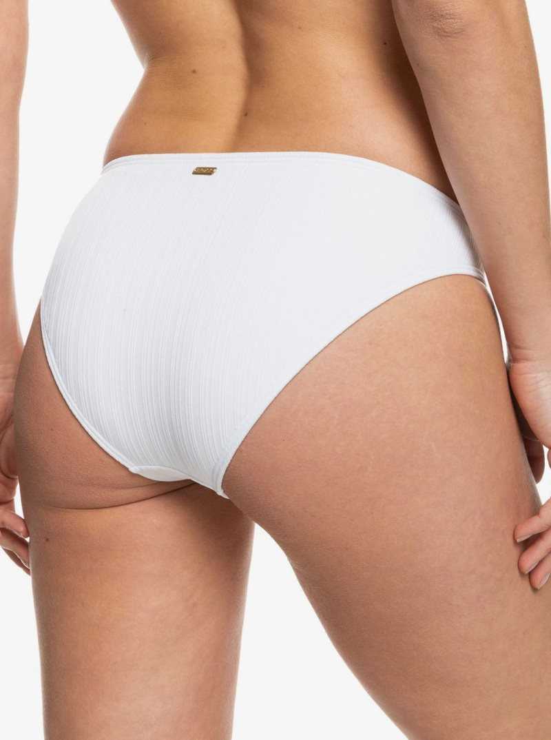 Roxy Shadow In The Sun Hipster Bikini Bottoms Bright White | MJHXZ-2713