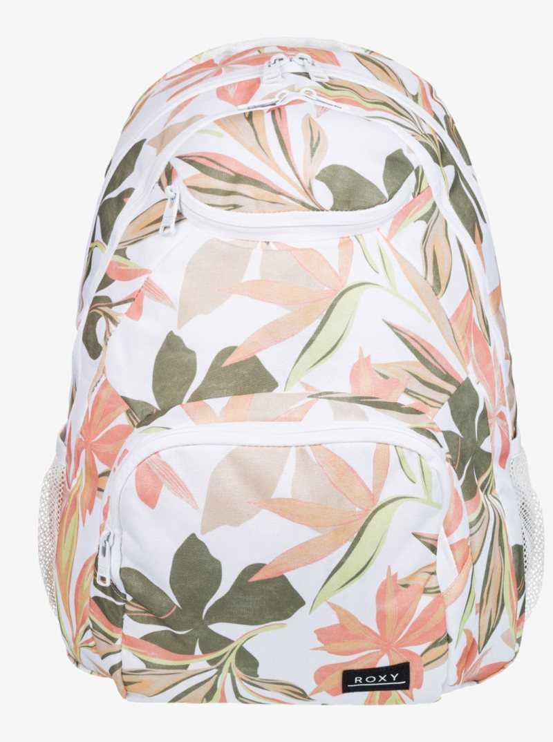 Roxy Shadow Swell Printed Medium Backpack Bright White Subtly Salty Mult | AITCM-4763