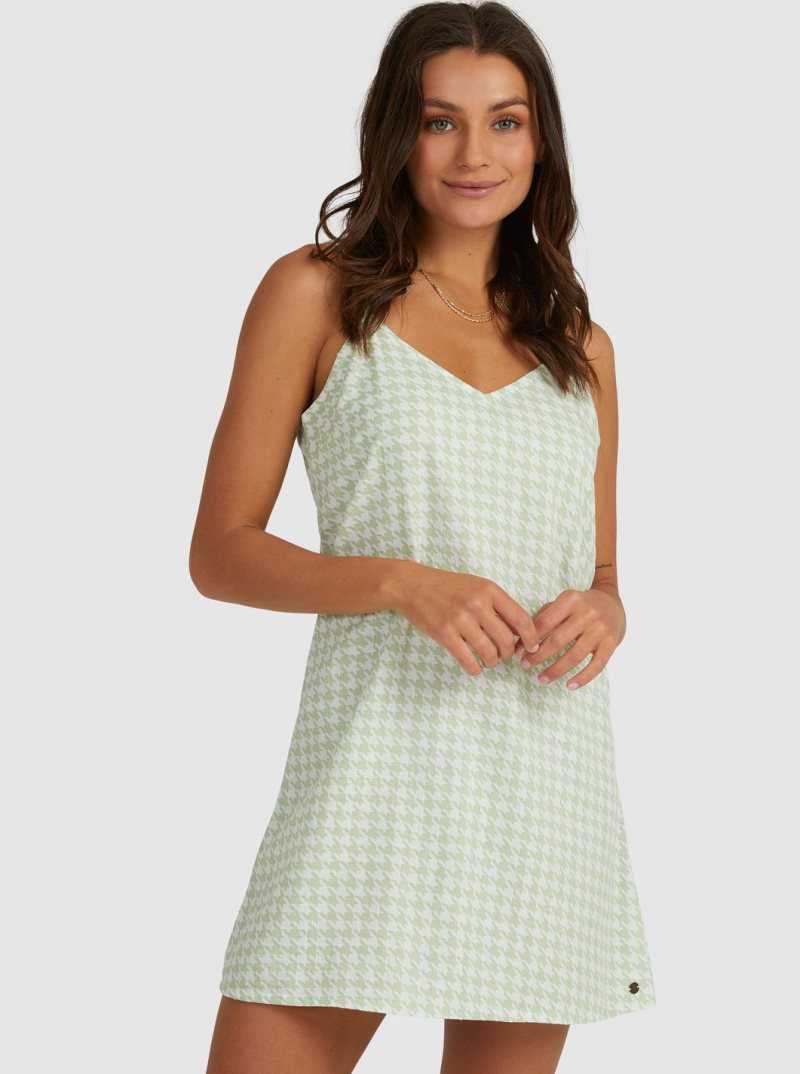 Roxy Shine A Light Woven Strappy Dress Sprucetone Check It | SCRUI-0561