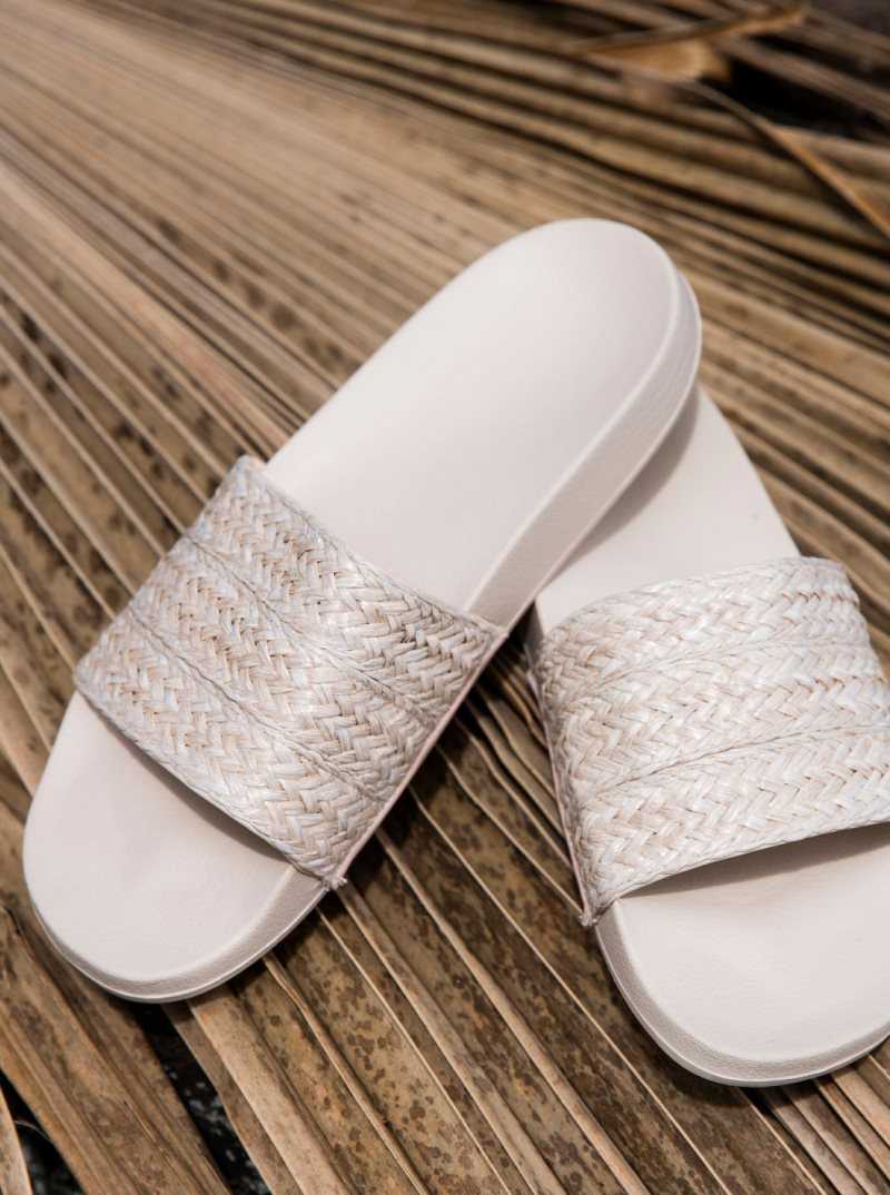 Roxy Slippy Jute Sandals Cream | PXTAC-7941