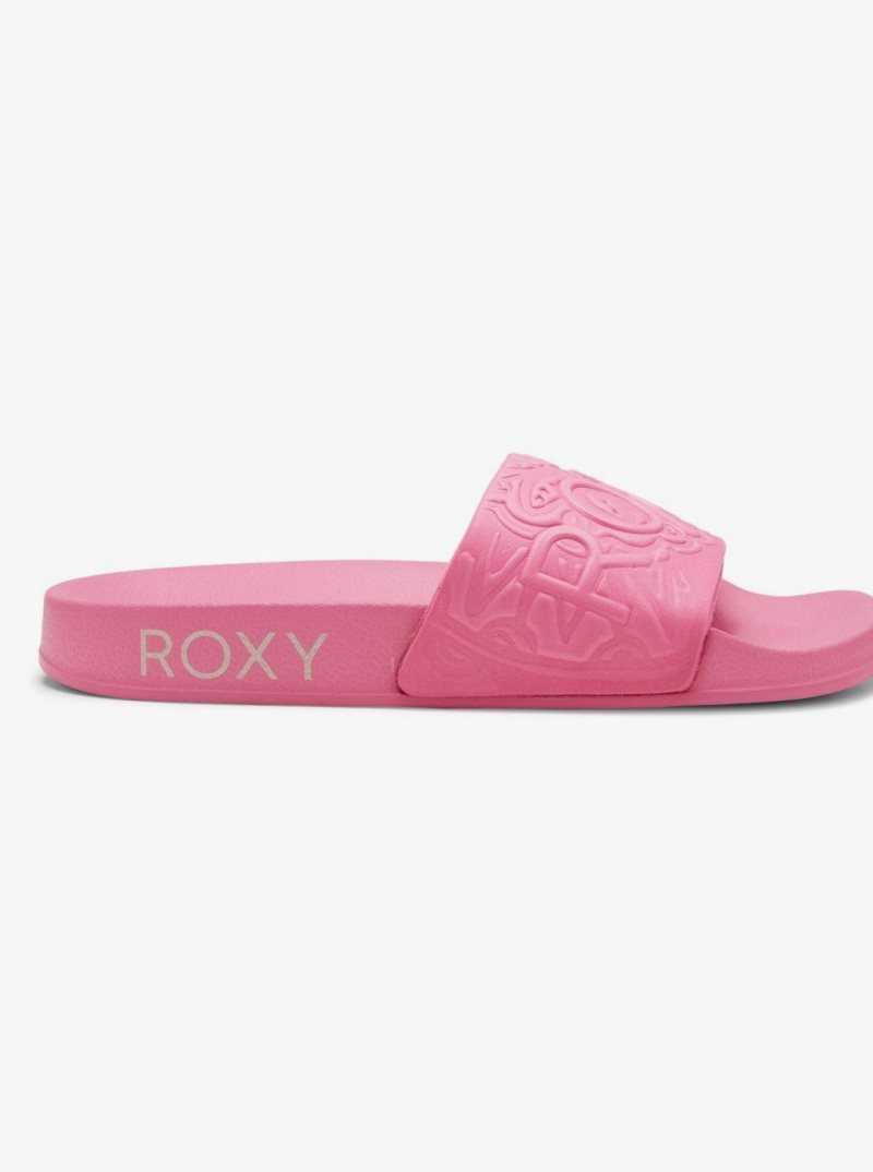 Roxy Slippy Mandala Slide Sandals Pink 1 | DMEHC-7940