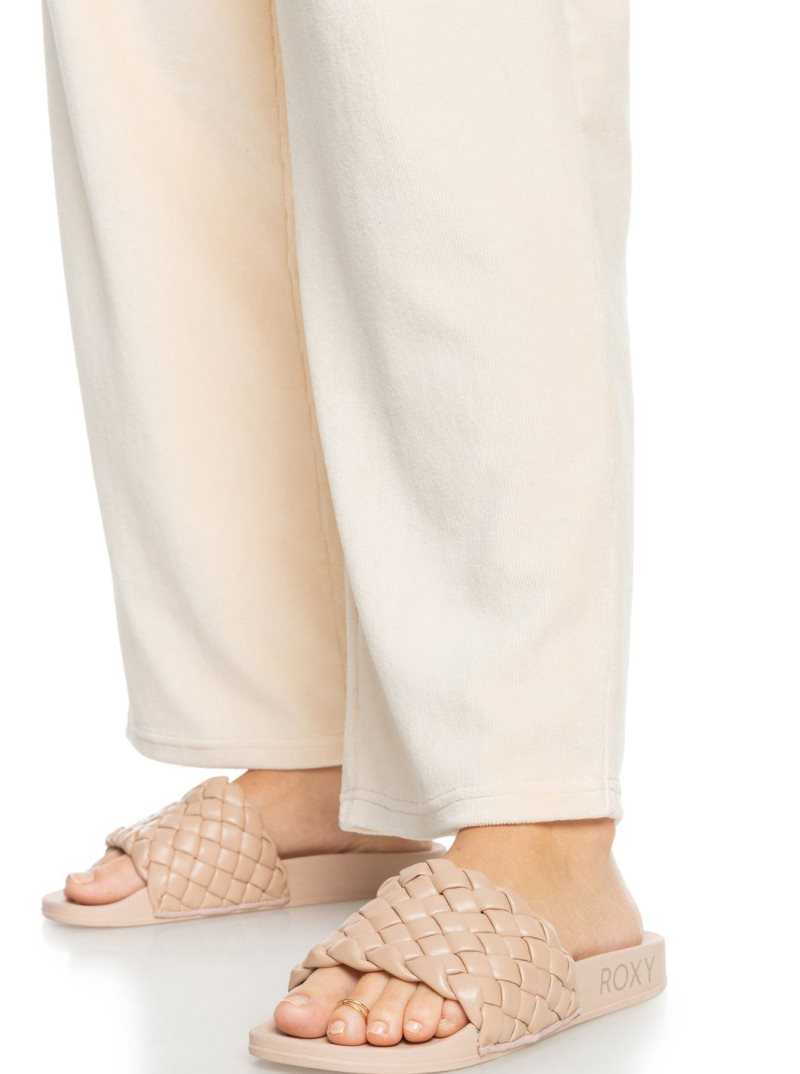 Roxy Slippy Puff Sandals Tan | TWFOC-8327