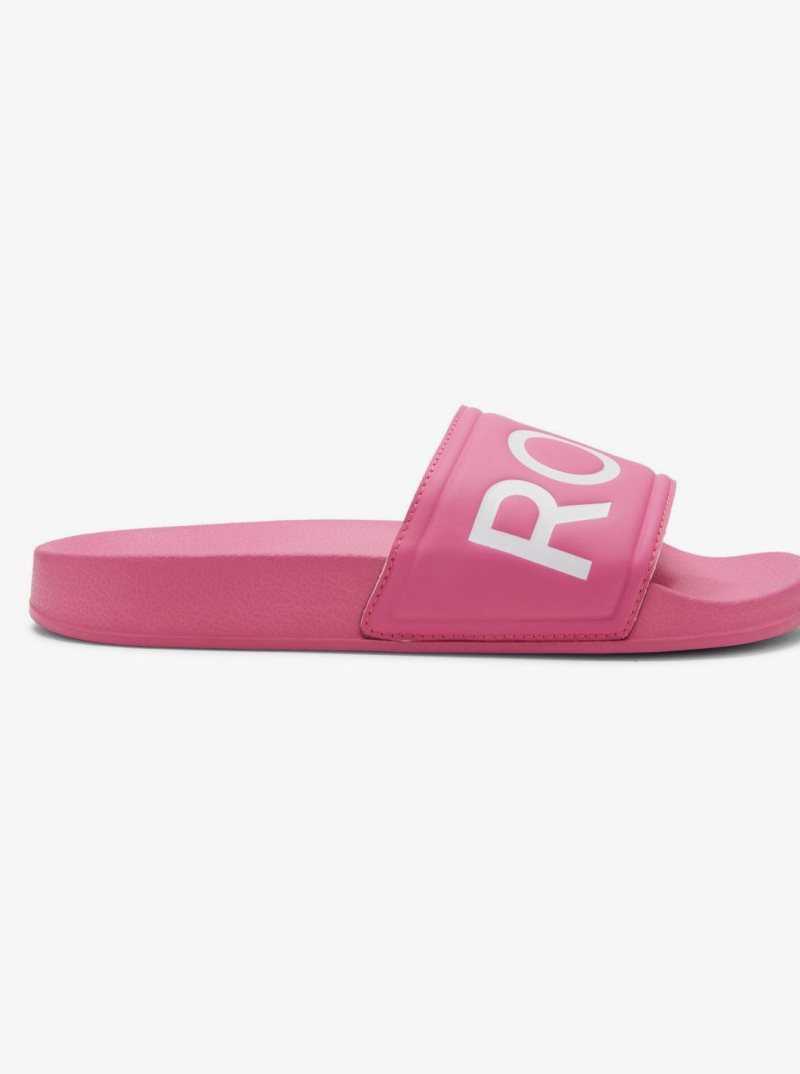 Roxy Slippy Slide Sandals Bright Rose/Hot Pink | VKFBX-2087