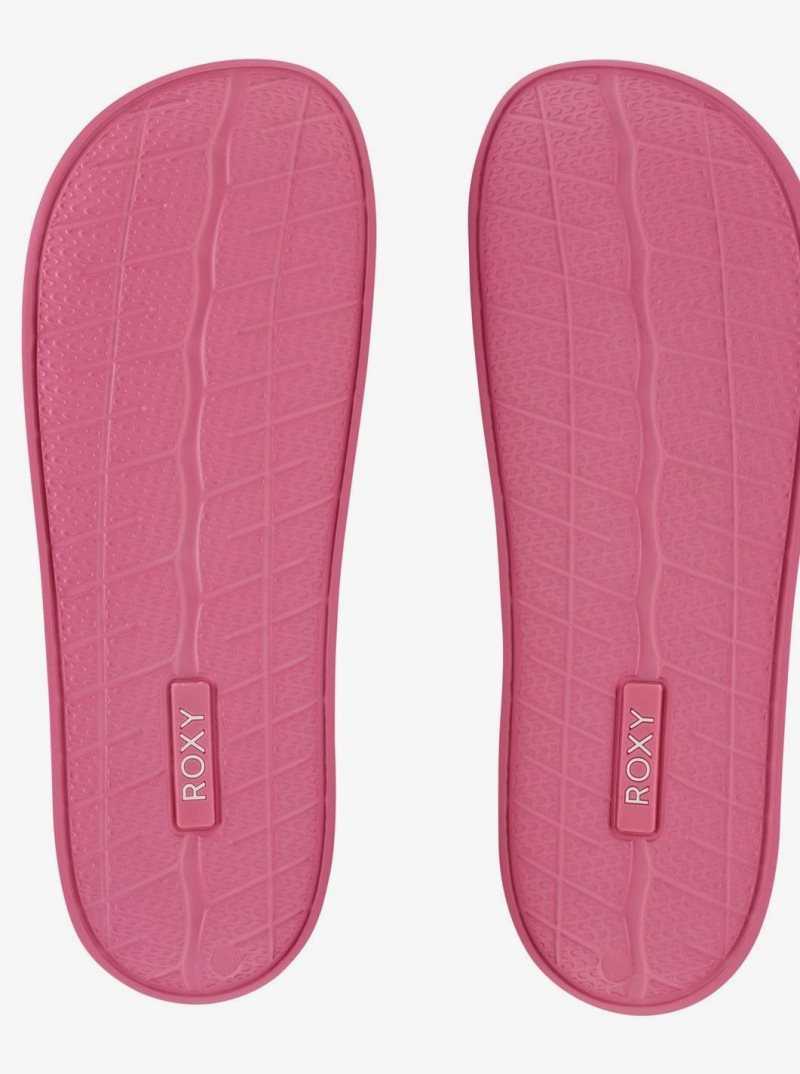 Roxy Slippy Slide Sandals Bright Rose/Hot Pink | VKFBX-2087