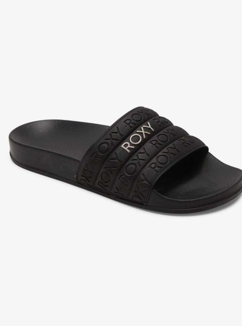 Roxy Slippy Water-Friendly Sandals Black/M Gold | RXTWP-1925