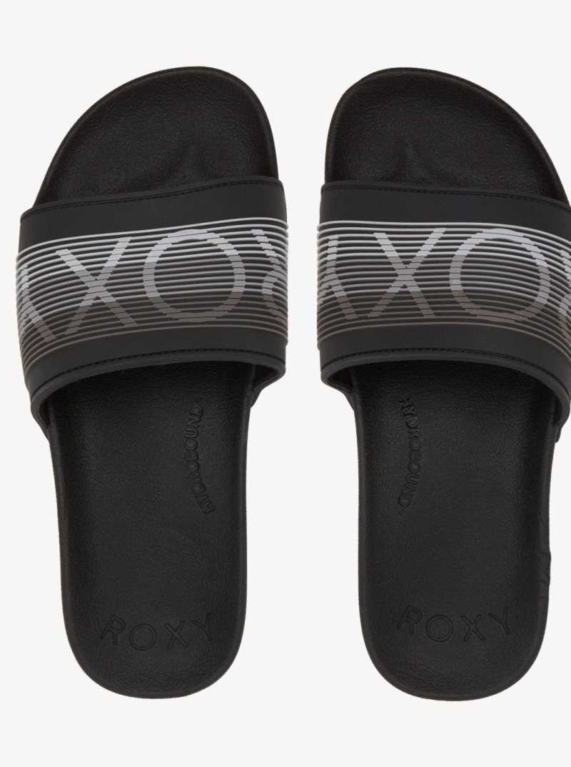 Roxy Slippy Water-Friendly Sandals Black | SVQTR-1347