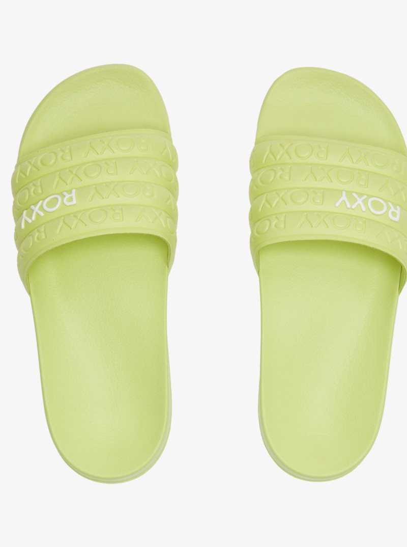 Roxy Slippy Water-Friendly Sandals Lime | GAEBU-8562