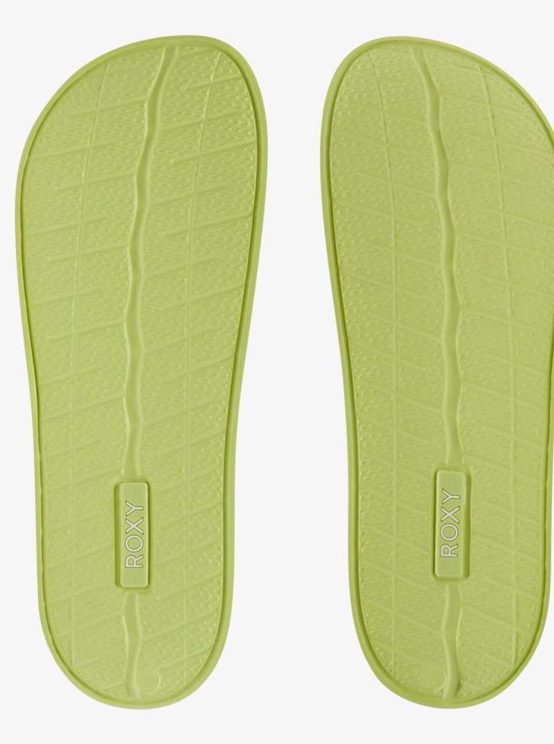 Roxy Slippy Water-Friendly Sandals Lime | GAEBU-8562