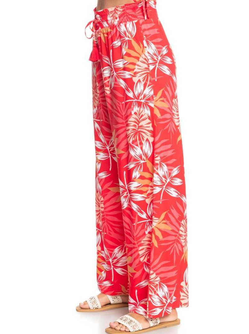 Roxy Slow Rhythm Elasticized Beach Pants Hibiscus Seaside Tropics V1 | BRJCY-2701