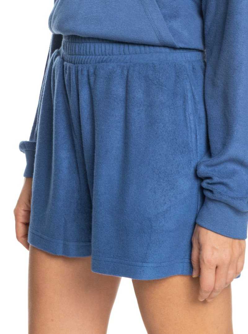 Roxy Soft Focus Cozy Lounge Shorts Bijou Blue | GPSXO-6834