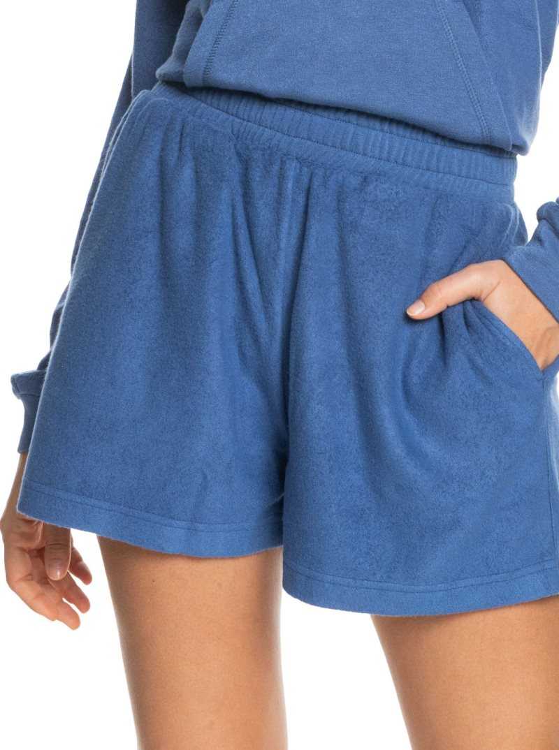 Roxy Soft Focus Cozy Lounge Shorts Bijou Blue | GPSXO-6834