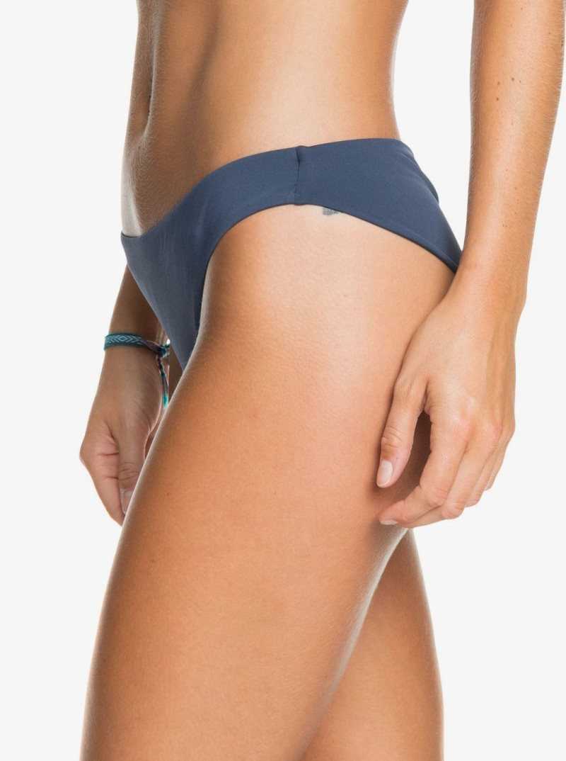 Roxy Solid Beach Classics Cheeky Bikini Bottoms Mood Indigo | PWORU-3021