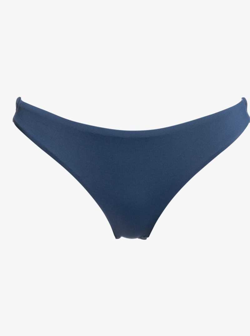 Roxy Solid Beach Classics Cheeky Bikini Bottoms Mood Indigo | PWORU-3021