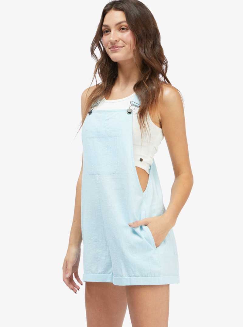 Roxy Somebody New Short Overalls Cool Blue | CBTDR-2810