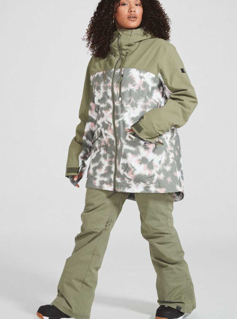 Roxy Stated Insulated Snow Jacket Deep Lichen Green Nimal | RYNAV-2537