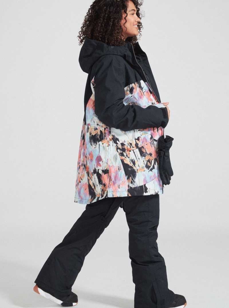 Roxy Stated Insulated Snow Jacket True Black Tenderness | RJDTP-0784