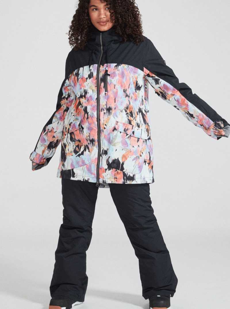 Roxy Stated Insulated Snow Jacket True Black Tenderness | RJDTP-0784