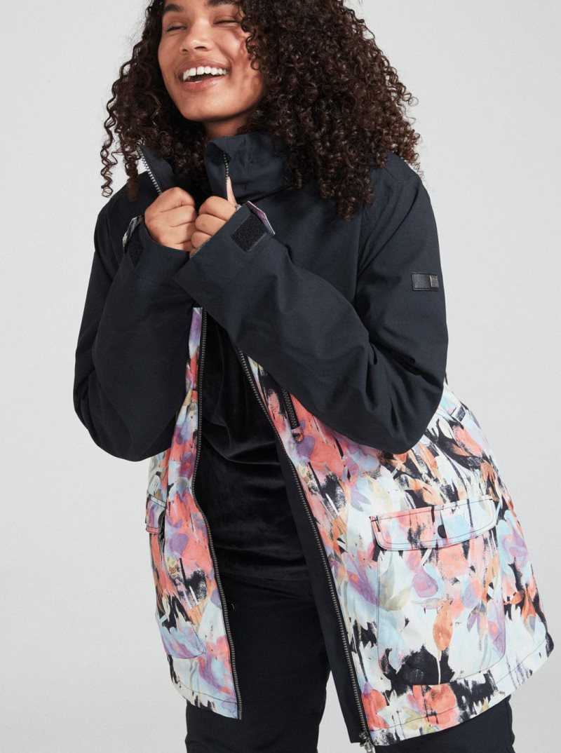 Roxy Stated Insulated Snow Jacket True Black Tenderness | RJDTP-0784