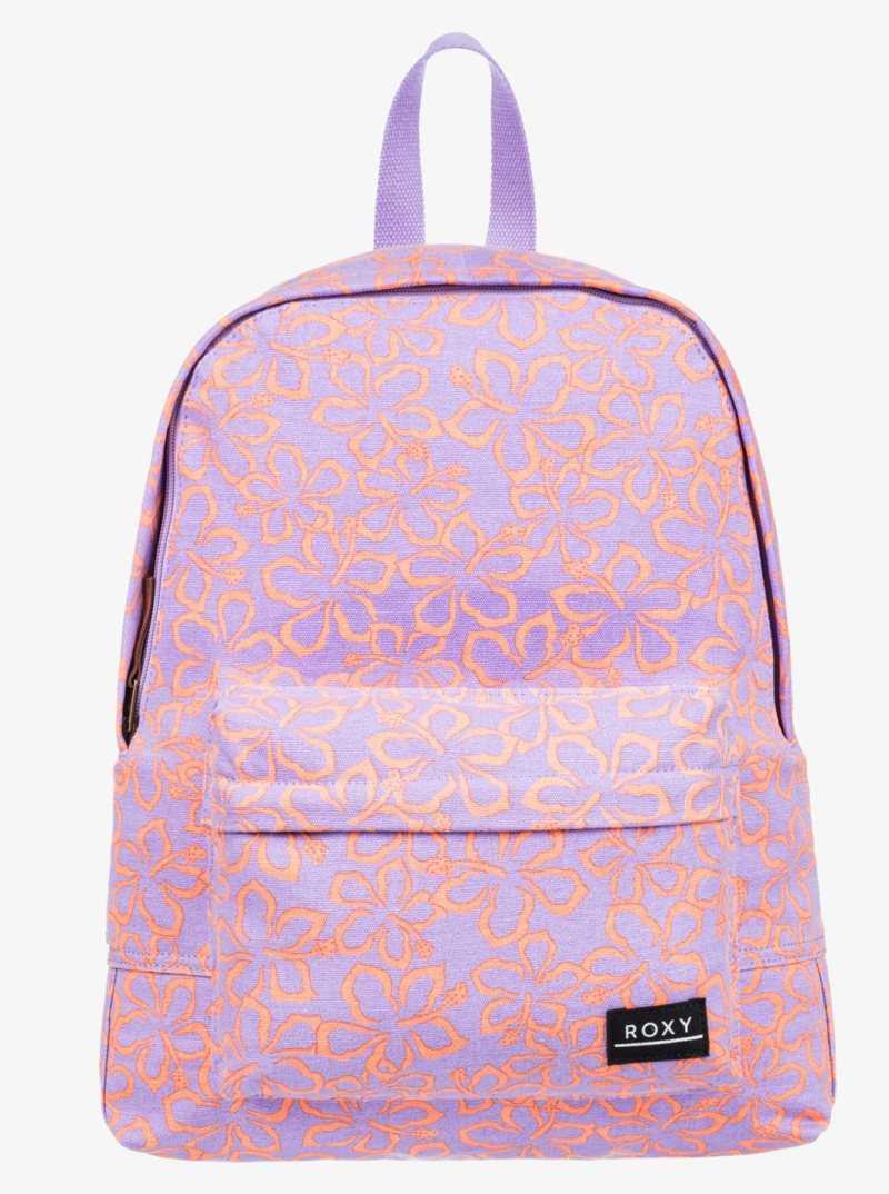 Roxy Sugar Baby Canvas Medium Backpack Mock Orange Hawaiianheat | QWIAC-4638