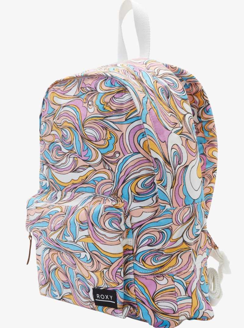 Roxy Sugar Baby Canvas Medium Backpack Swirly Daze | HRMEV-5972