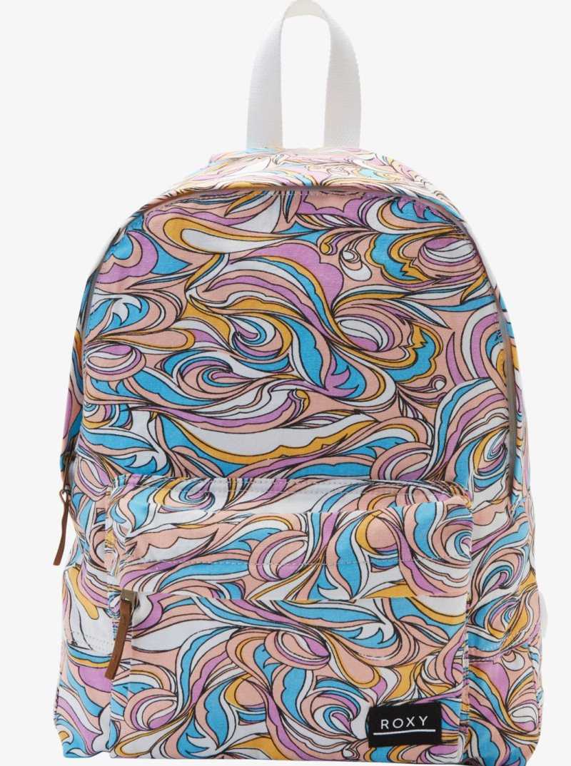 Roxy Sugar Baby Canvas Medium Backpack Swirly Daze | HRMEV-5972