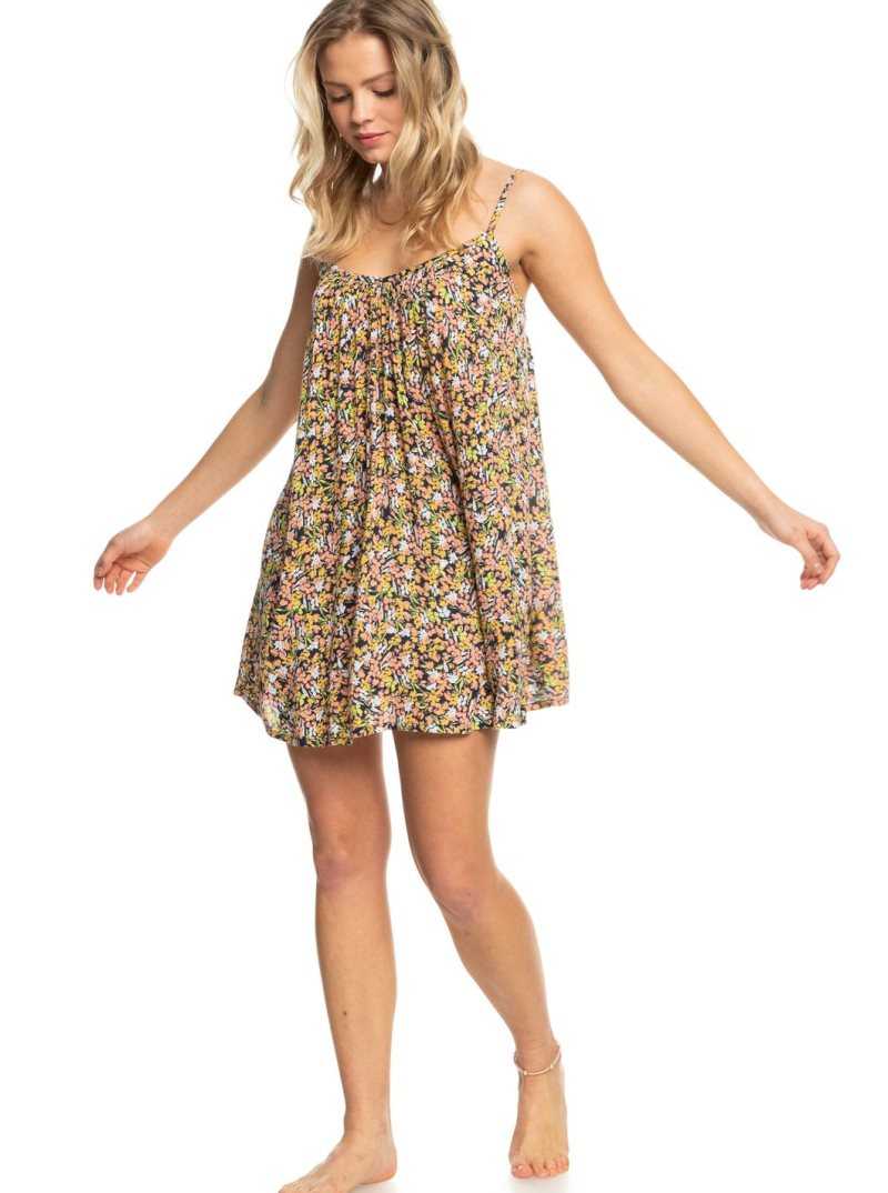 Roxy Summer Adventures Mini Dress Mood Indigo Ditsy Love | CSTOQ-4356