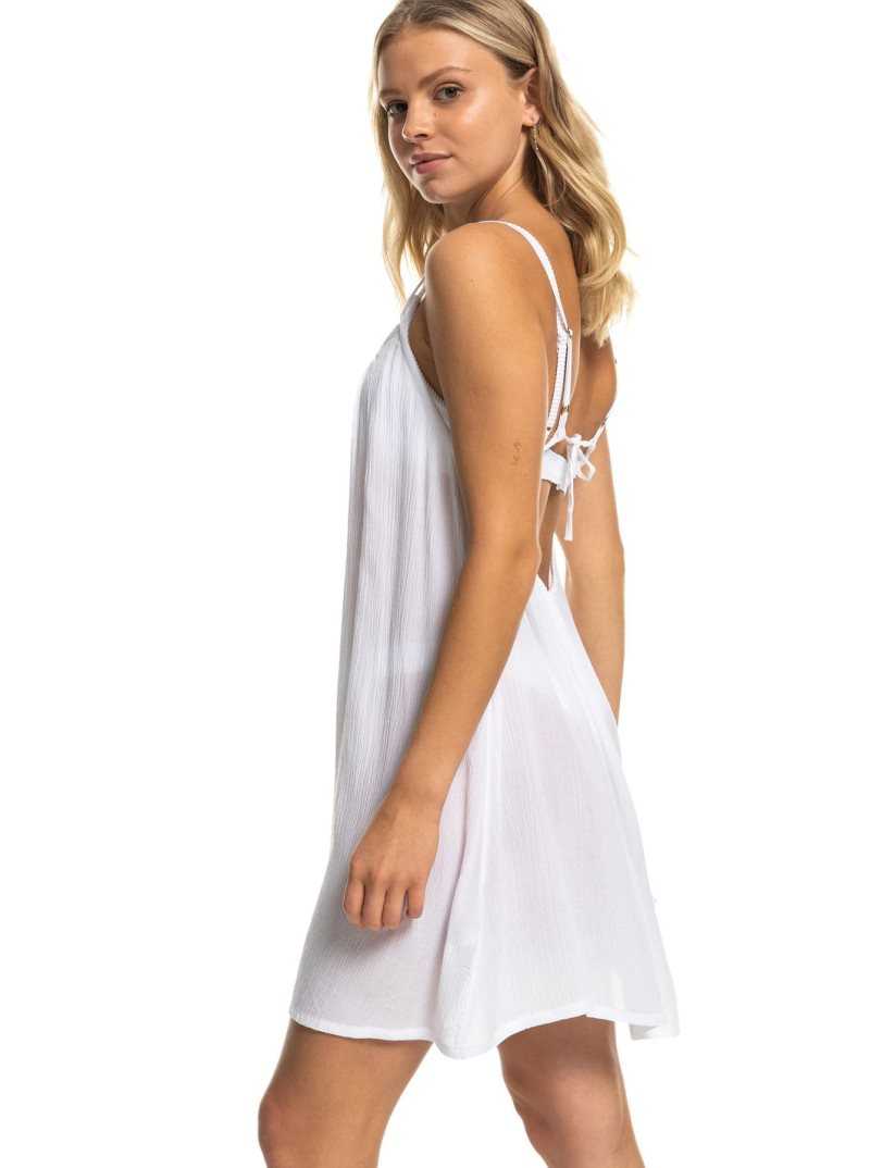 Roxy Summer Adventures Short Dress Bright White | FTBDG-8509