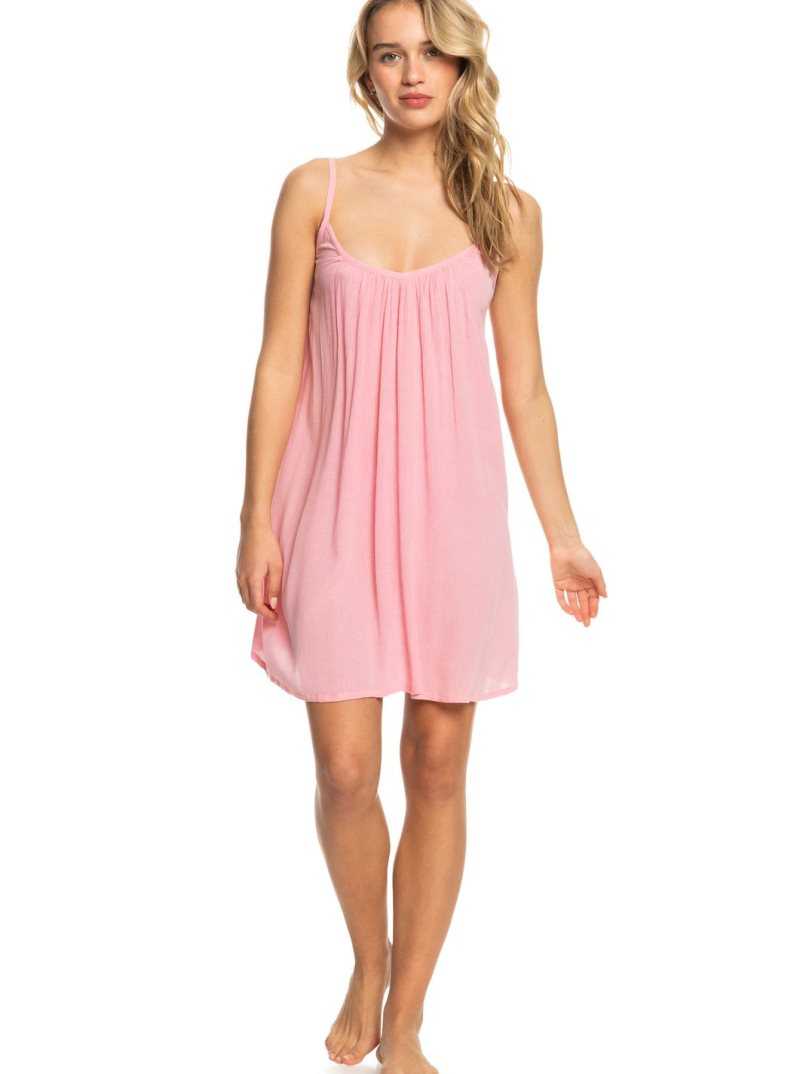 Roxy Summer Adventures Short Dress Candy Pink | DZAFN-4029