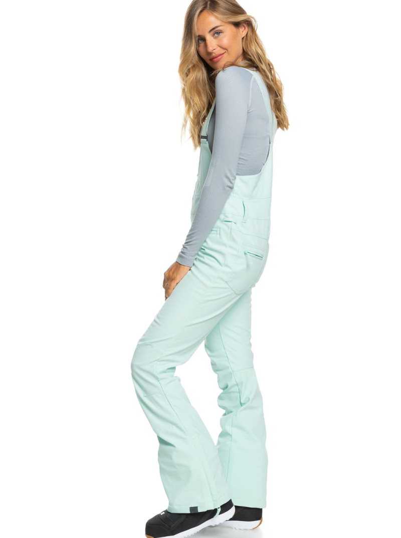 Roxy Summit Snow Bib Pants Fair Aqua | TWFGS-6283