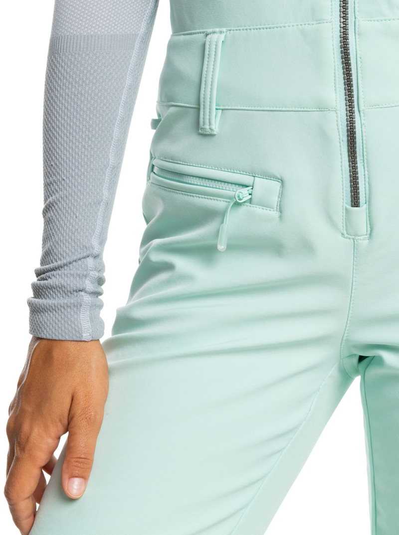 Roxy Summit Snow Bib Pants Fair Aqua | TWFGS-6283