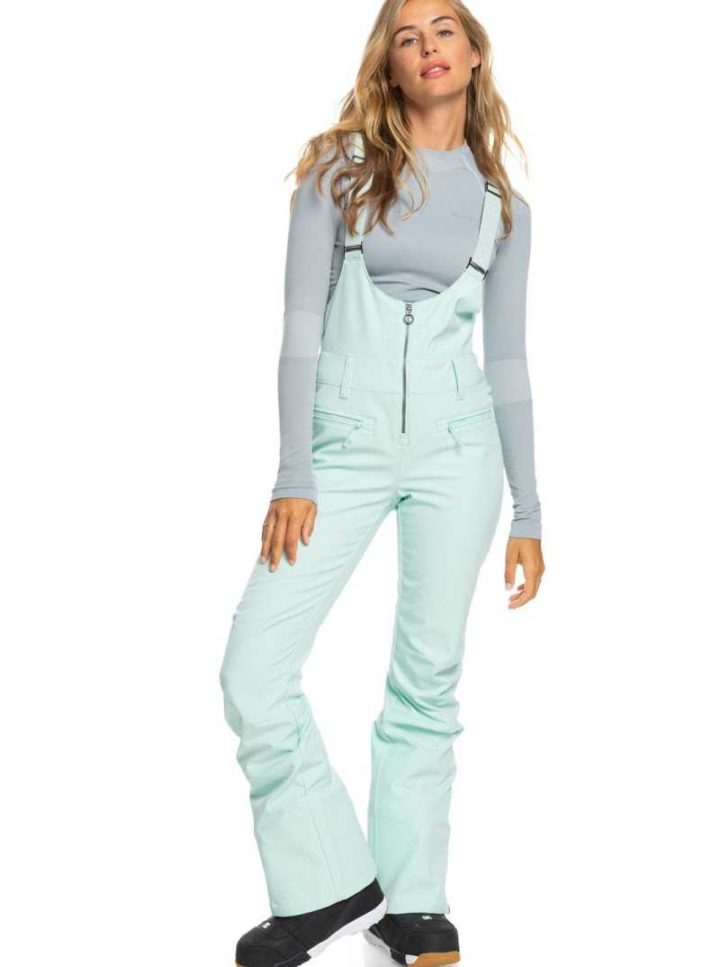 Roxy Summit Snow Bib Pants Fair Aqua | TWFGS-6283