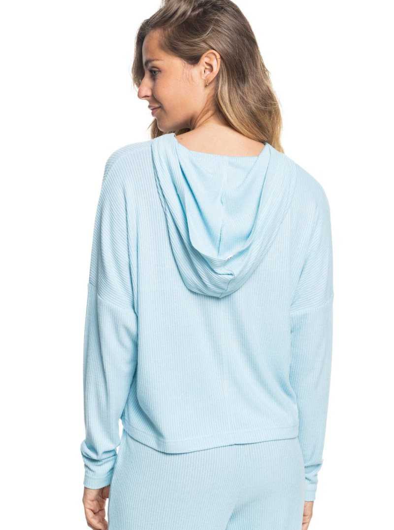 Roxy Sunday Morning Hoodie Cool Blue | JKFDV-6329