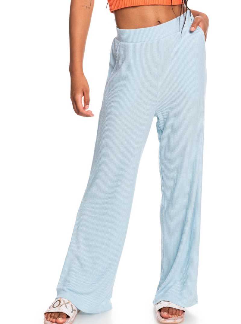 Roxy Sunday Morning Rib Pants Cool Blue | JVSBR-3492