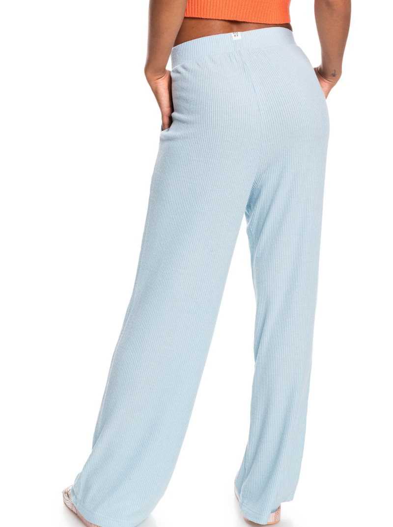 Roxy Sunday Morning Rib Pants Cool Blue | JVSBR-3492