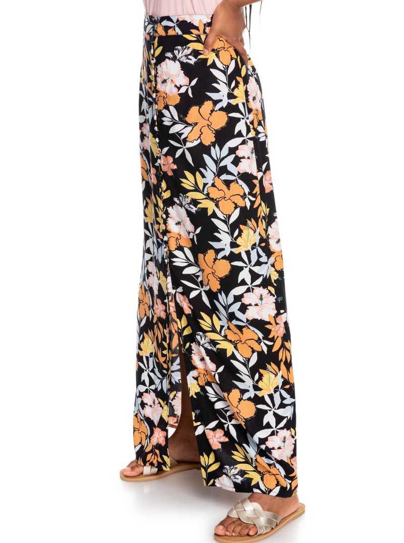 Roxy Sunset Shimmer Maxi Skirt Anthracite Island Vibes | YQHVB-2975