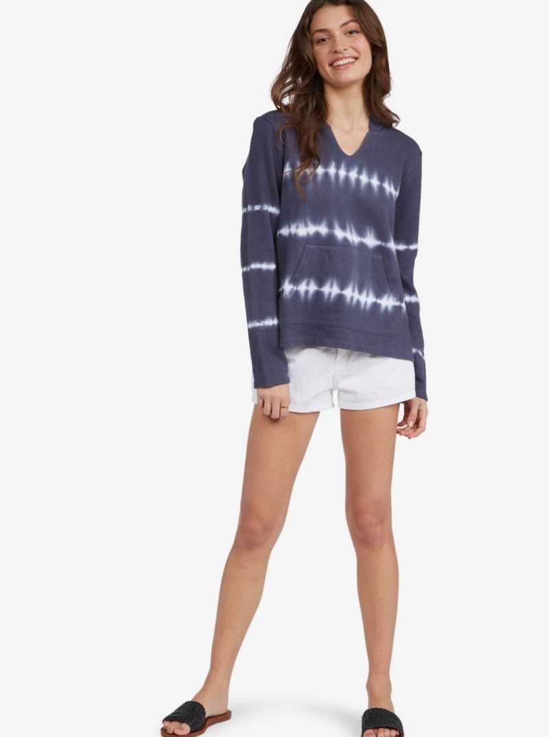 Roxy Surfing Days Poncho Hoodie Mood Indigo | LQDWA-1728