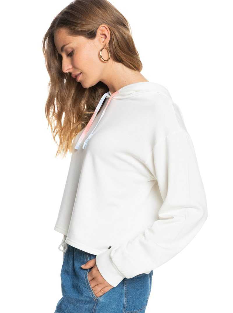 Roxy Surfing Starlight Hoodie Snow White | DXMTO-4179