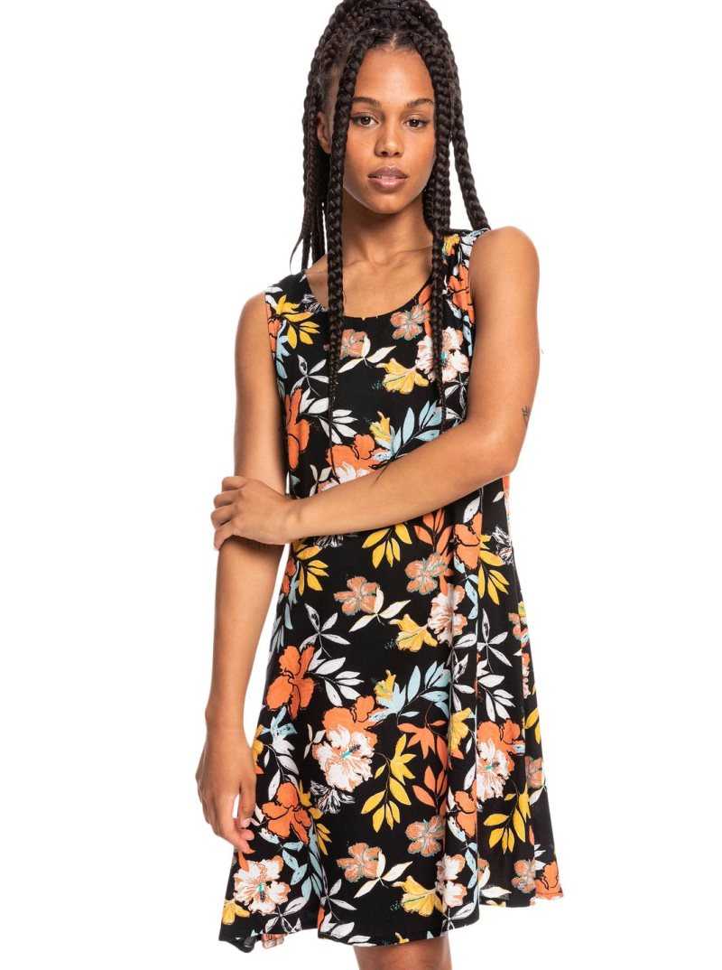 Roxy Sweet Whisper Woven Dress Anthracite Island Vibes | HTDBM-1624