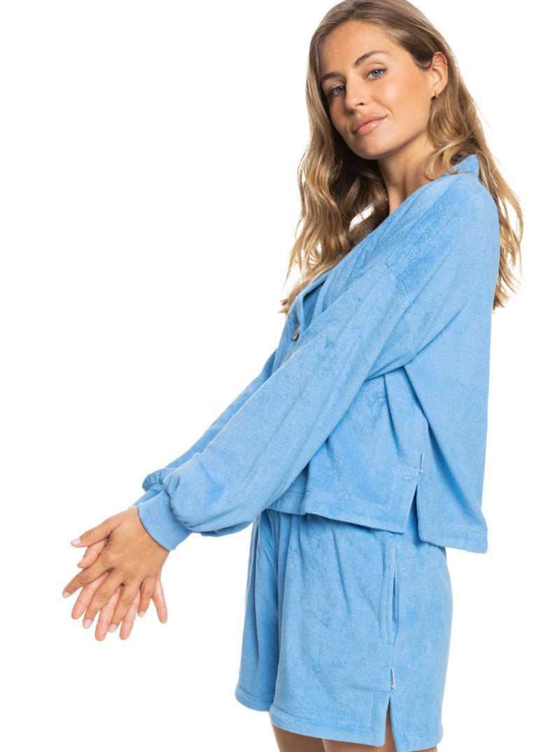 Roxy Threes Company Organic Button-Front Cardigan Sweater Allure | EMHOW-2480