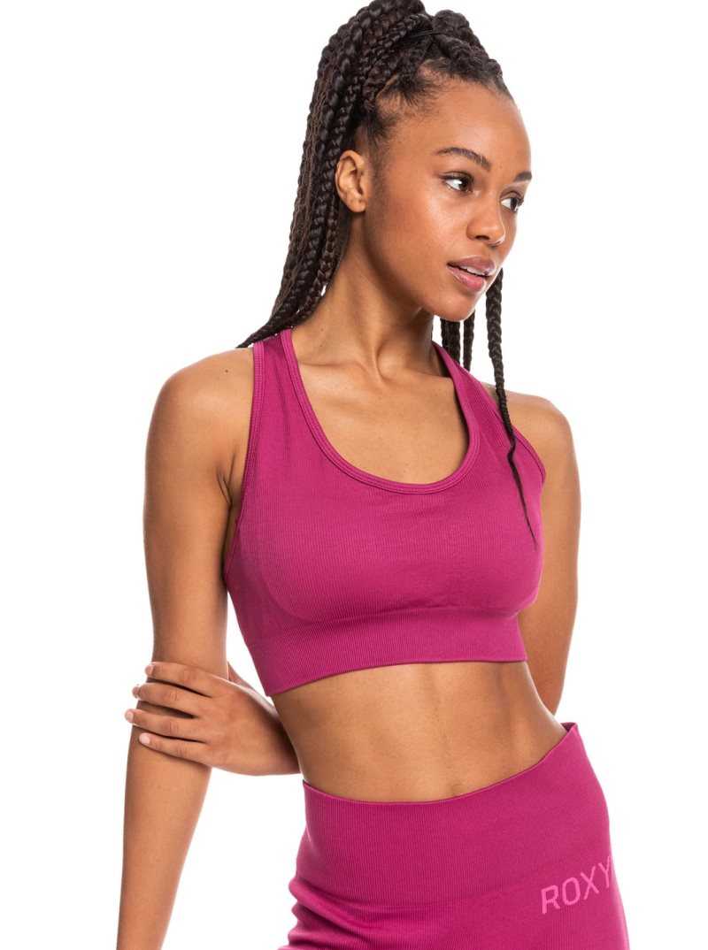 Roxy Time To Pretend Sports Bra Boysenberry | GTOVJ-2145