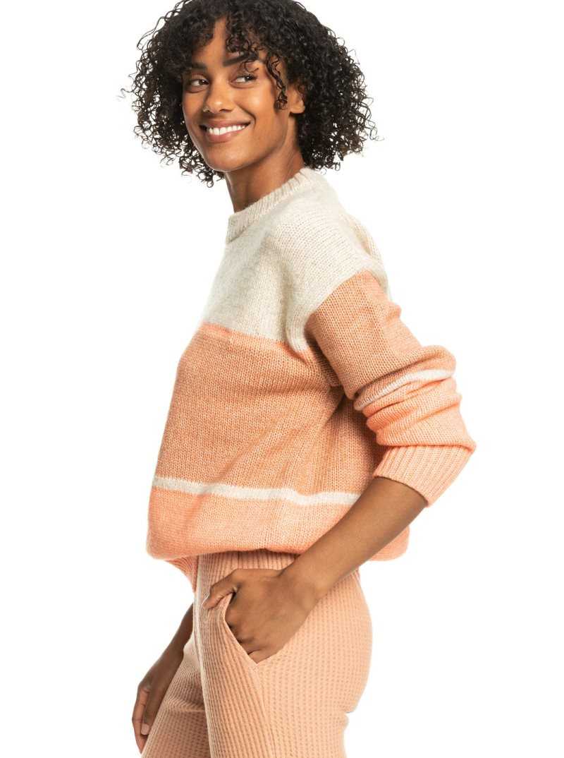 Roxy Too Far Crew Neck Sweater Tapioca | DUVQH-2184