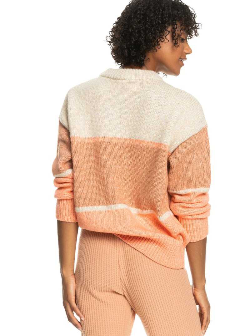 Roxy Too Far Crew Neck Sweater Tapioca | DUVQH-2184