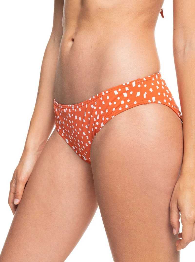 Roxy Tropical Oasis Hipster Bikini Bottoms Ginger Spice New Dots S | BOQNL-5827