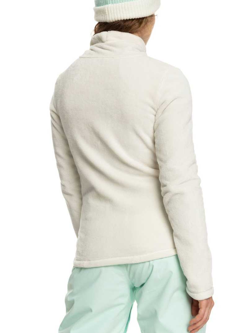 Roxy Tundra Zip-Up Fleece Egret | CXKEW-0716