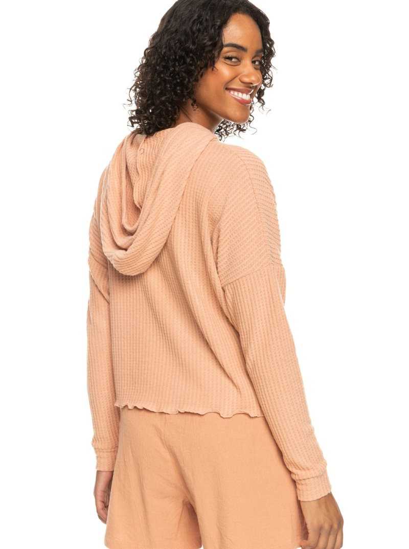 Roxy Twilight Mood Cozy Thermal Hoodie Cork | EDCMY-5249