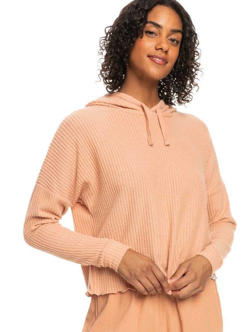 Roxy Twilight Mood Cozy Thermal Hoodie Cork | EDCMY-5249