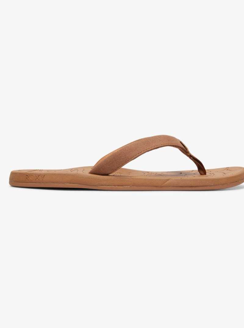 Roxy Vickie Flip-Flops Tan | EVZKB-4025