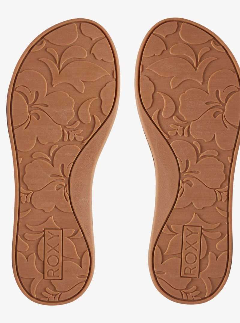 Roxy Vickie Flip-Flops Tan | EVZKB-4025