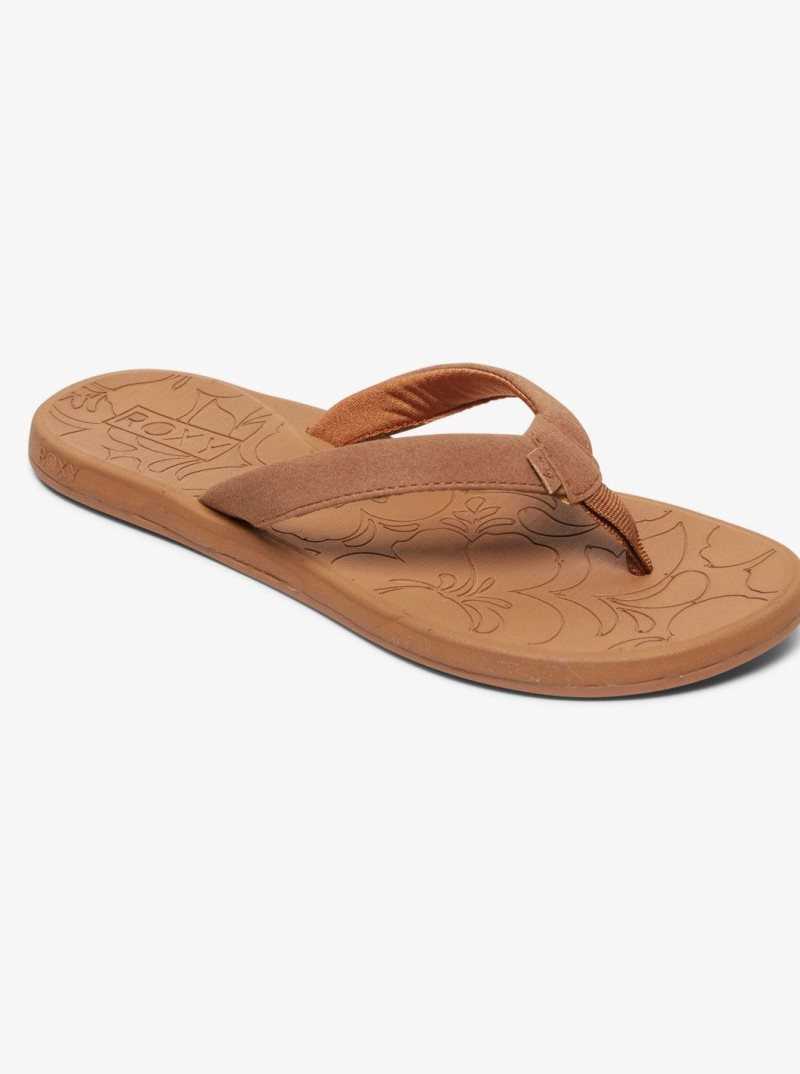 Roxy Vickie Flip-Flops Tan | EVZKB-4025